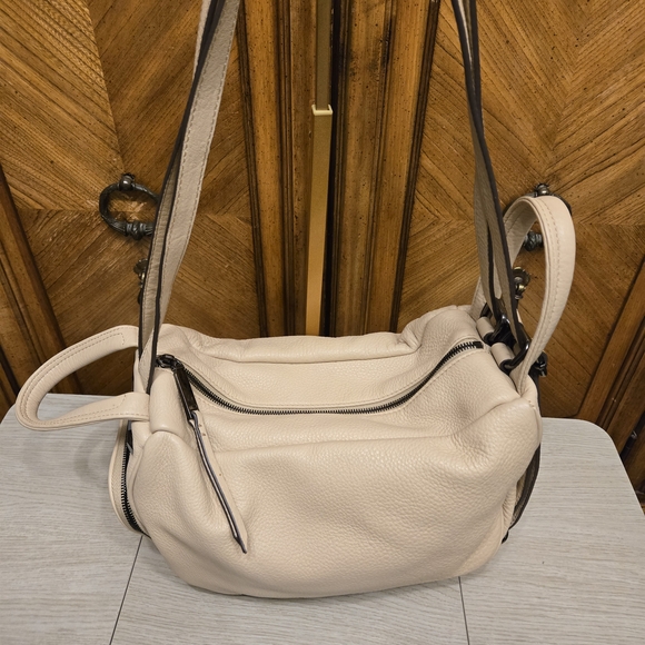 Philo Cream Leather Convertible  Backpack - Picture 5 of 8